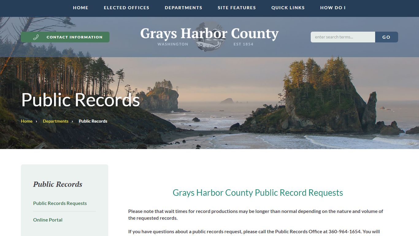 Public Record Requests - Welcome to Grays Harbor County