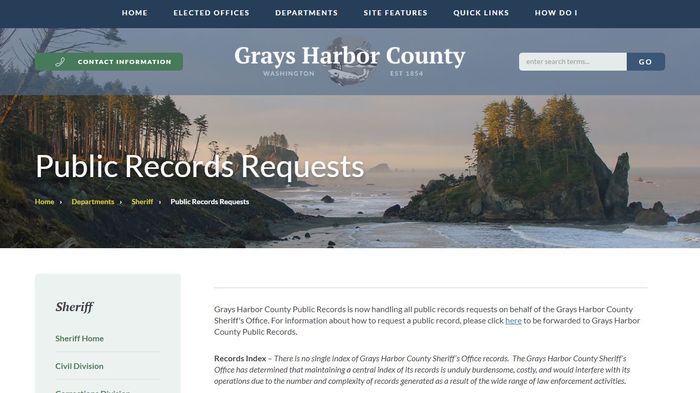 Public Records Requests - Grays Harbor County, Washington