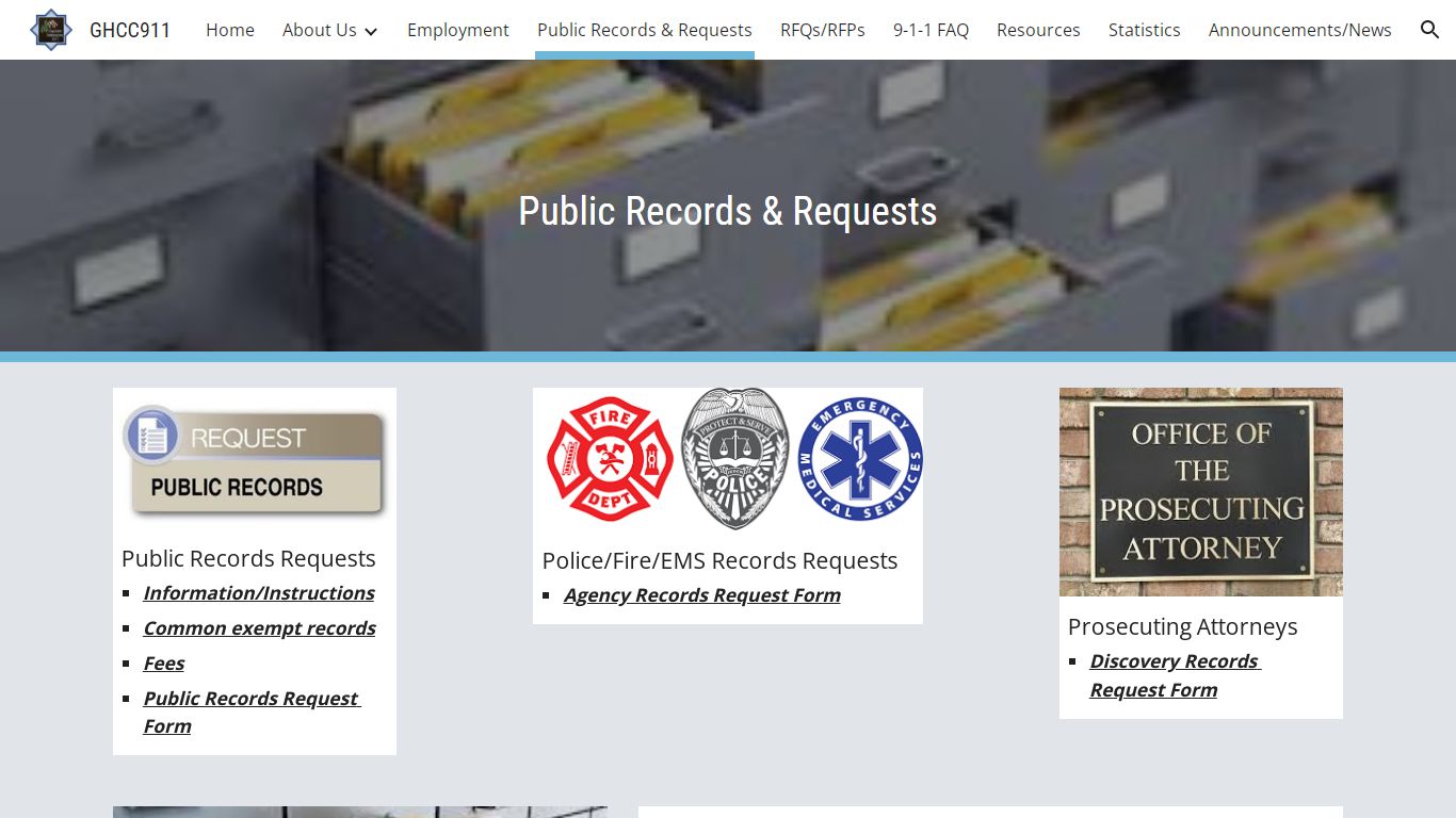 GH911 - Public Records & Requests